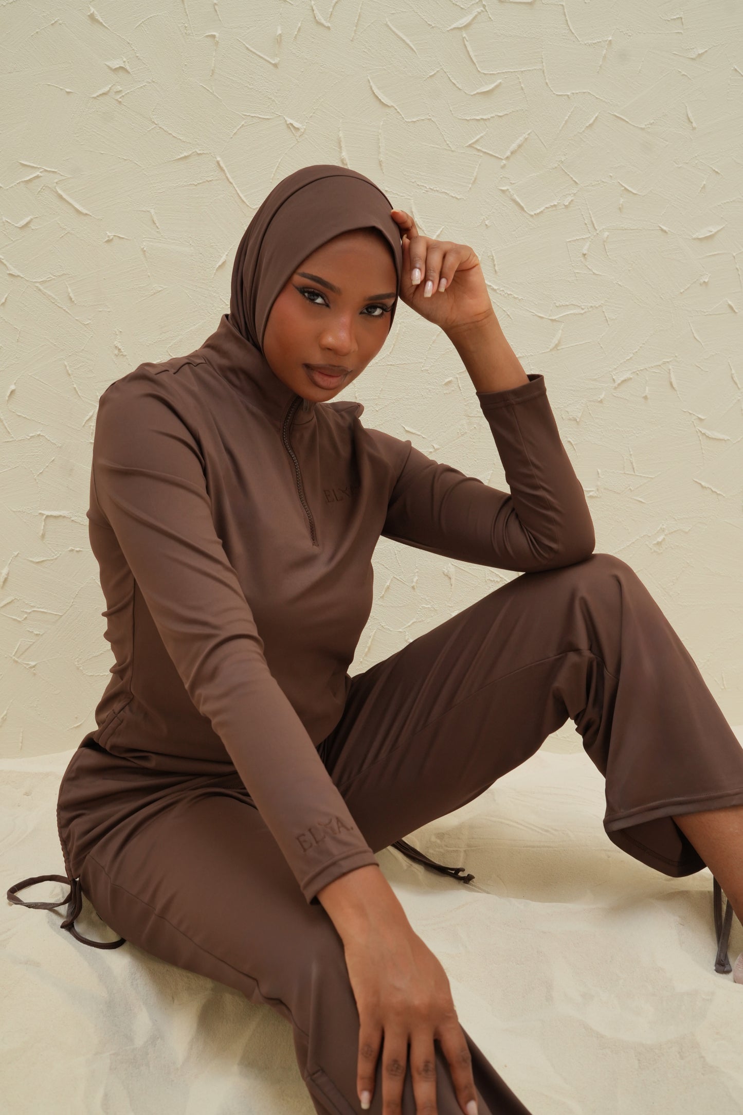 Burkini 3 pièces ELYA — Chocolat