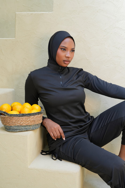 Burkini 3 pièces ELYA — Noir
